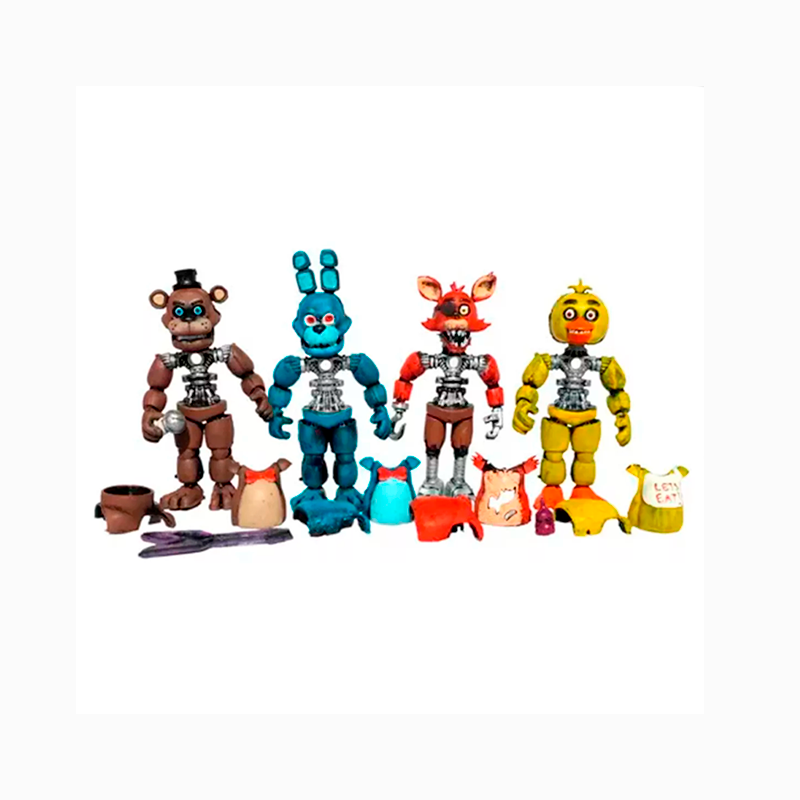 Freddy Fazbear Pack 4 Figuras Desarmables-Five nights at freddy's