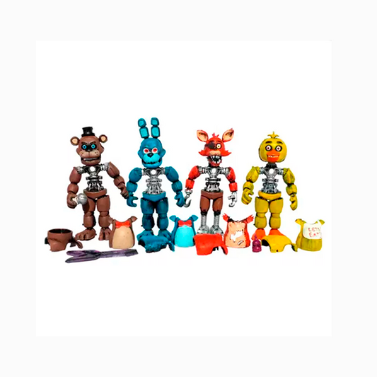 Freddy Fazbear Pack 4 Figuras Desarmables-Five nights at freddy's