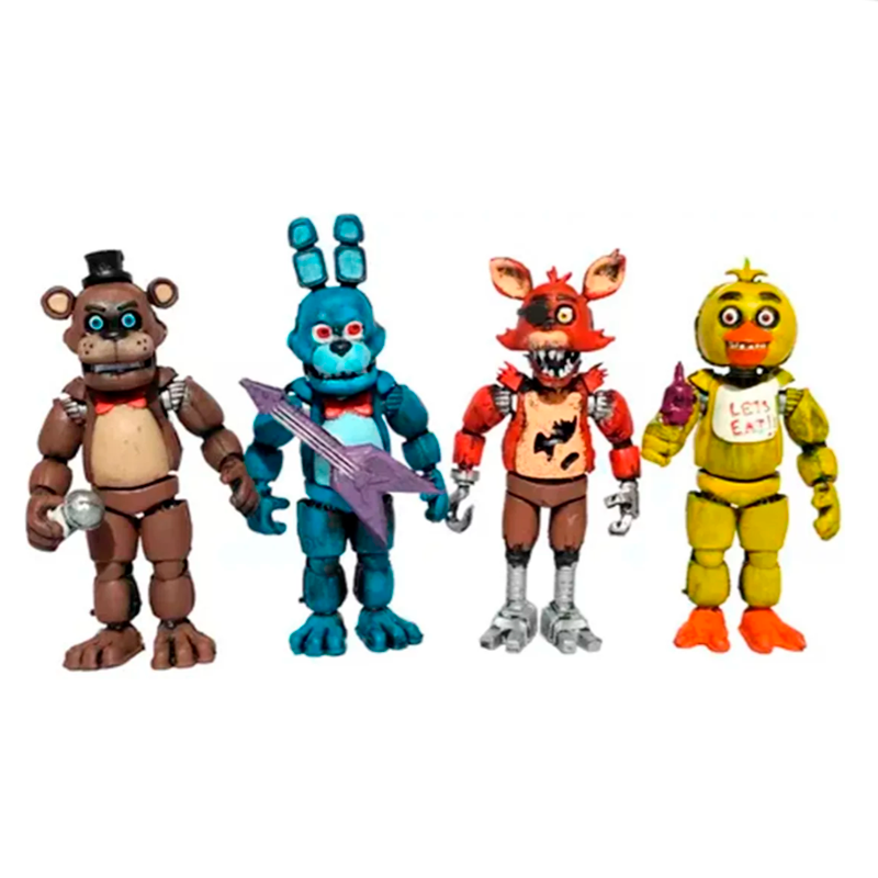 Freddy Fazbear Pack 4 Figuras Desarmables-Five nights at freddy's